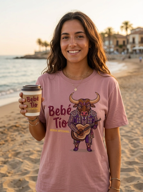 Camiseta streetwear negra con estampado de mascota ilustrada